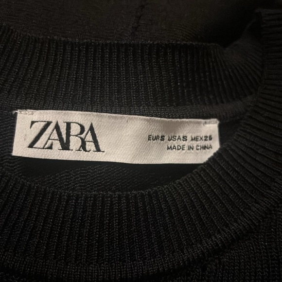 Zara Women's Black Crochet Open Knit Long Sleeve size S - Picture 12 of 12
